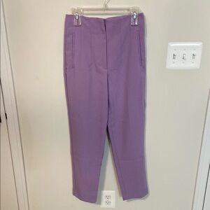 Purple High-Waisted Trousers